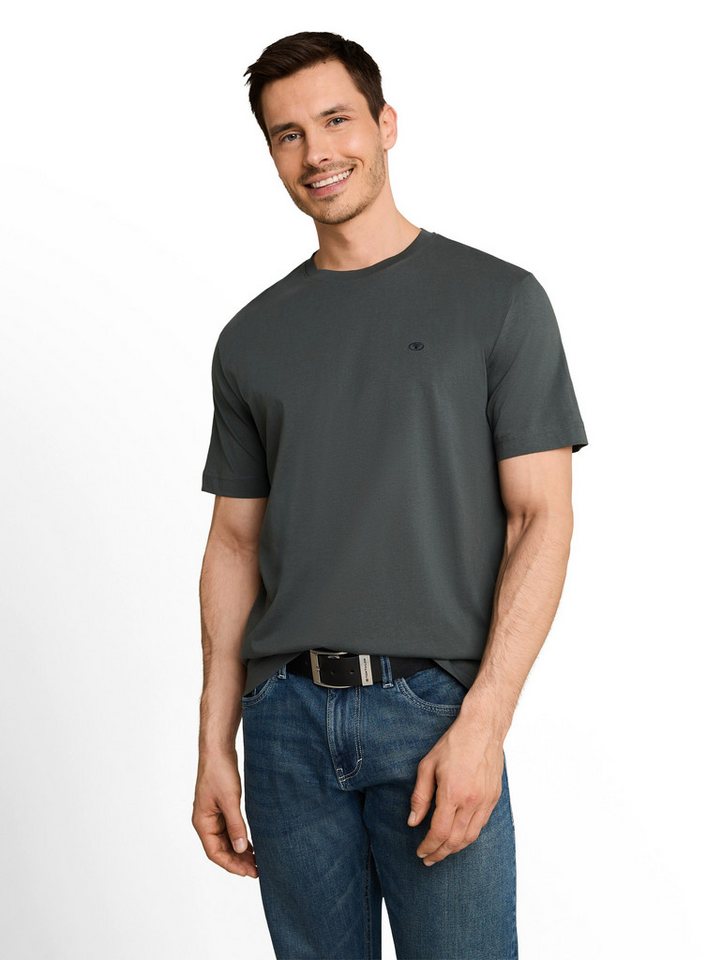 TOM TAILOR T-Shirt Regular (Packung, 3-tlg) 3er Pack mit Logo-Stickerei – Bild 2 von 5