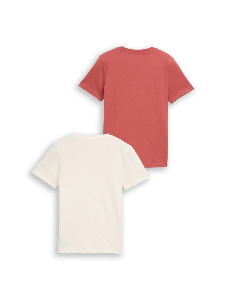 TOM TAILOR T-Shirt (Packung, 2-tlg) 2er Pack mit Print – Bild 4 von 4