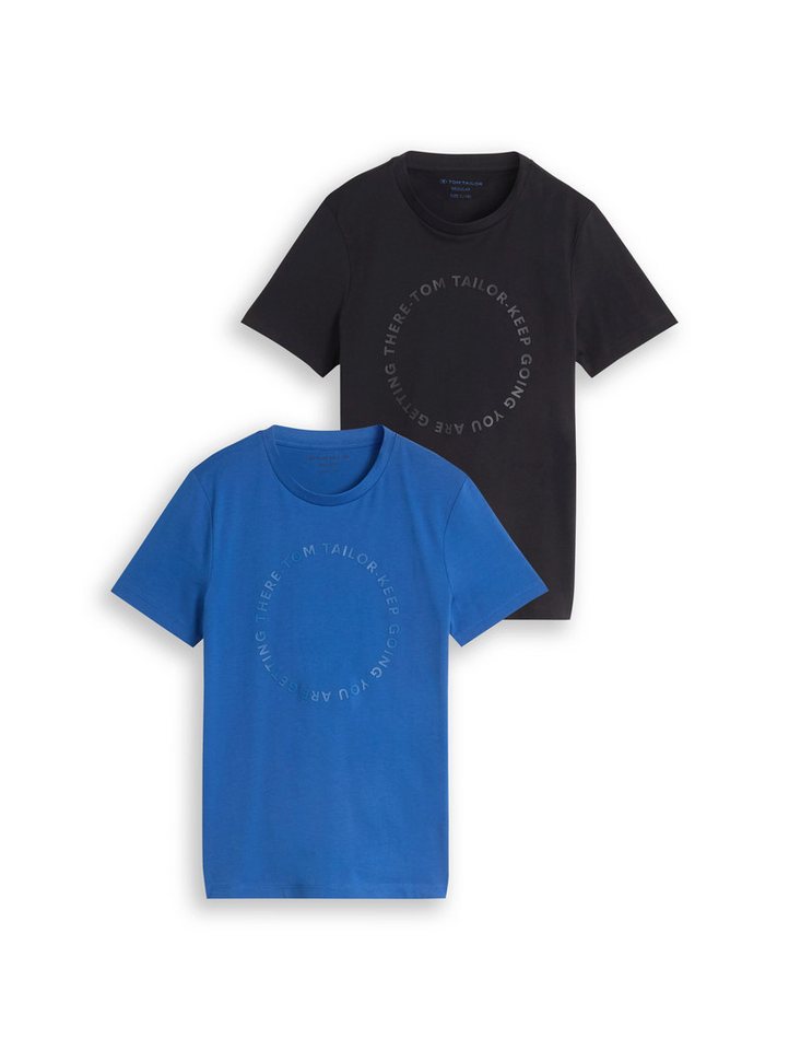TOM TAILOR T-Shirt (Packung, 2-tlg) 2er Pack mit Print – Bild 4 von 4