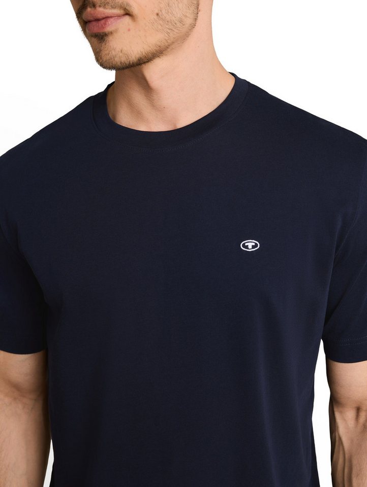 TOM TAILOR T-Shirt Regular (Packung, 3-tlg) 3er Pack mit Logo-Stickerei – Bild 4 von 5