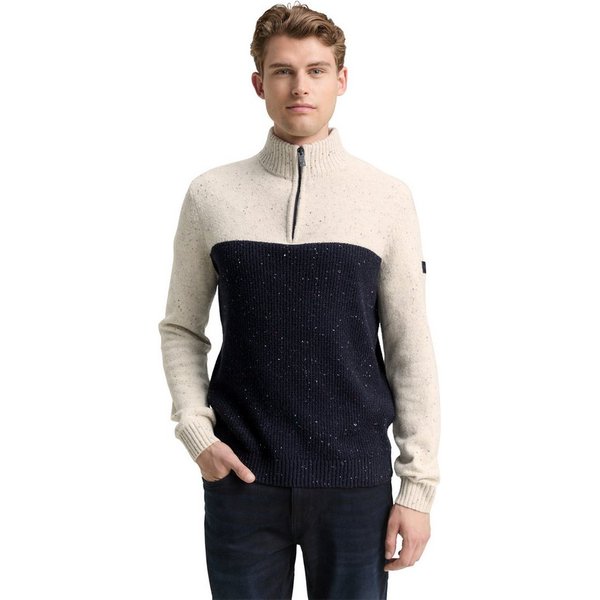 TOM TAILOR Troyer mit Logo Stickerei