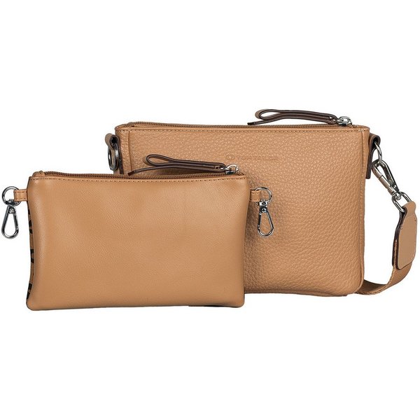 TOM TAILOR Umhängetasche Jamila (Set, Abnehmbare Vortasche wird mit Schultergurt zur kleinen Umhängetasche), moderne 2-in-1 Tasche mit Vortasche auch als Umhäng