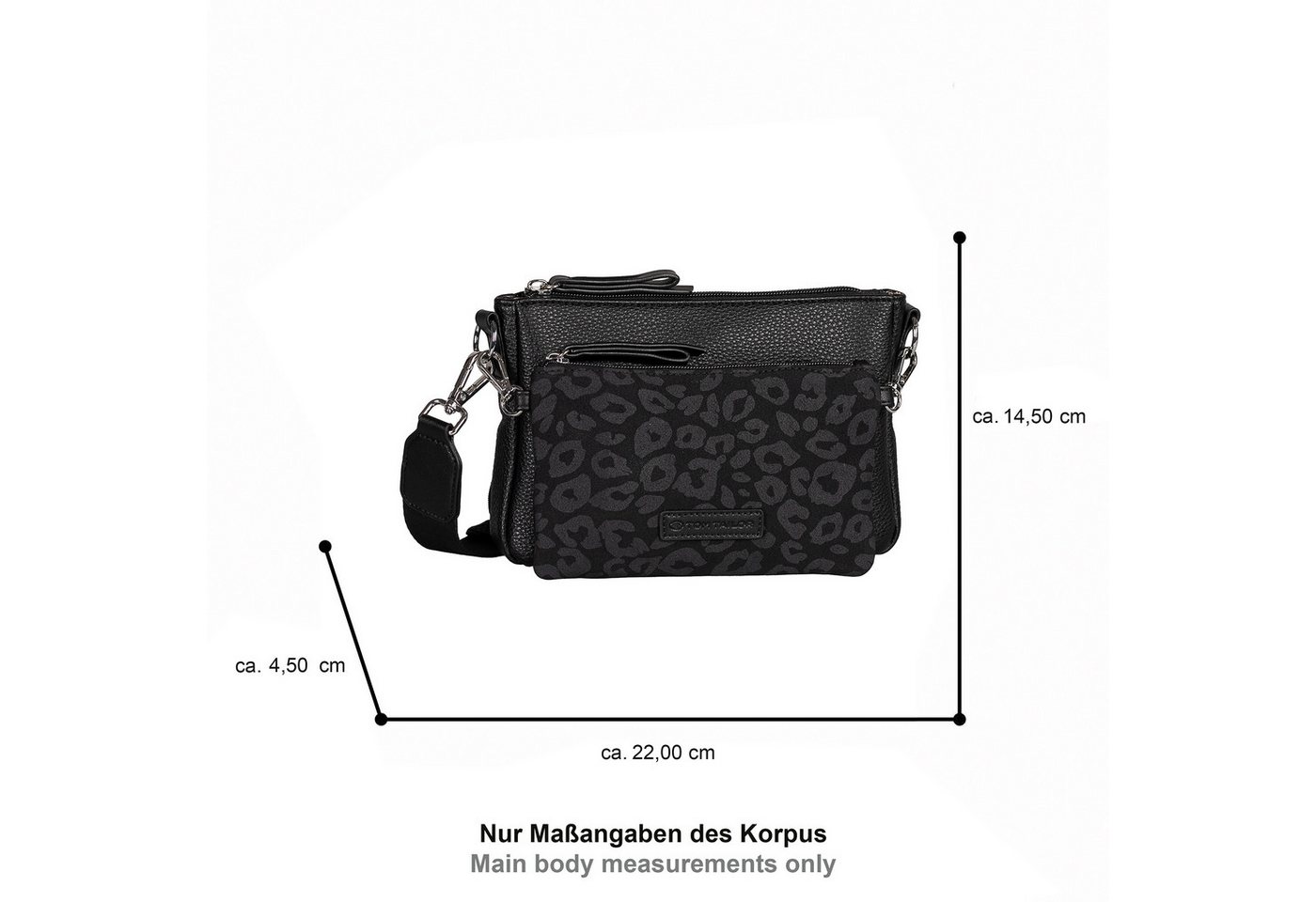 TOM TAILOR Umhängetasche Jamila (Set, Abnehmbare Vortasche wird mit Schultergurt zur kleinen Umhängetasche), moderne 2-in-1 Tasche mit Vortasche auch als Umhäng – Bild 2 von 5