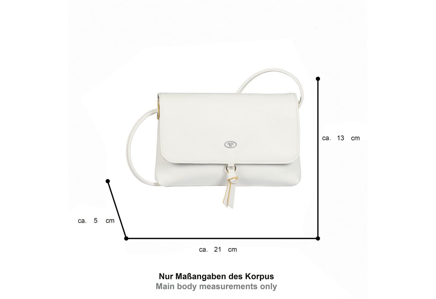 TOM TAILOR Umhängetasche Luna, mit hochglänzendem Logo und kleinem dekorativen Knoten – Bild 2 von 5