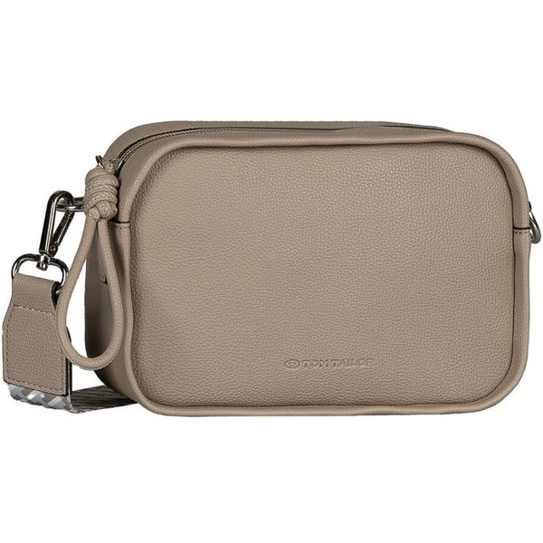 TOM TAILOR Umhängetasche Tatiana, Damen Handtasche, Kamerabag, fein gewebter dreifarbiger Gurtband
