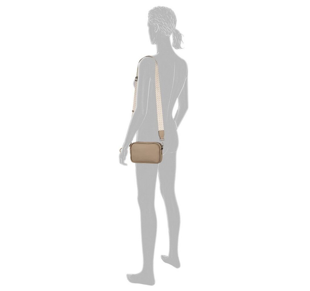TOM TAILOR Umhängetasche Tatiana, Damen Handtasche, Kamerabag, fein gewebter dreifarbiger Gurtband – Bild 2 von 5