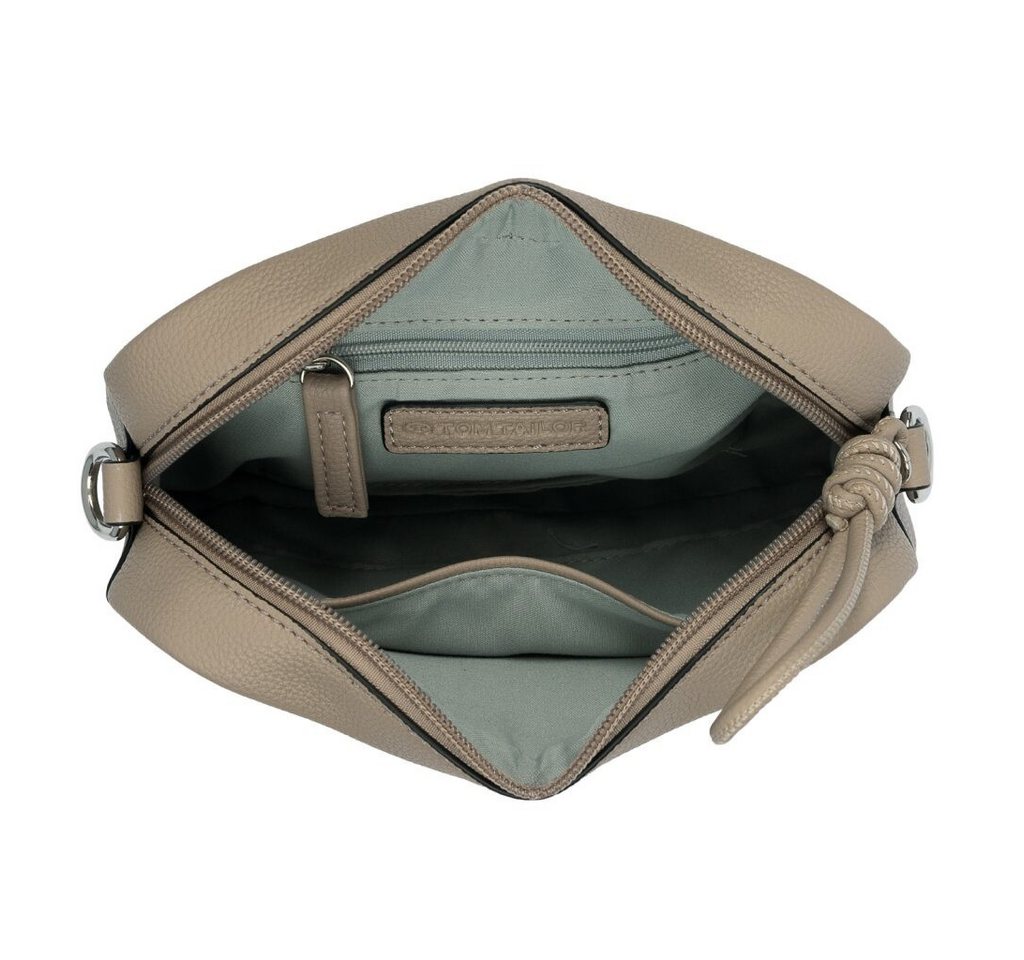 TOM TAILOR Umhängetasche Tatiana, Damen Handtasche, Kamerabag, fein gewebter dreifarbiger Gurtband – Bild 4 von 5
