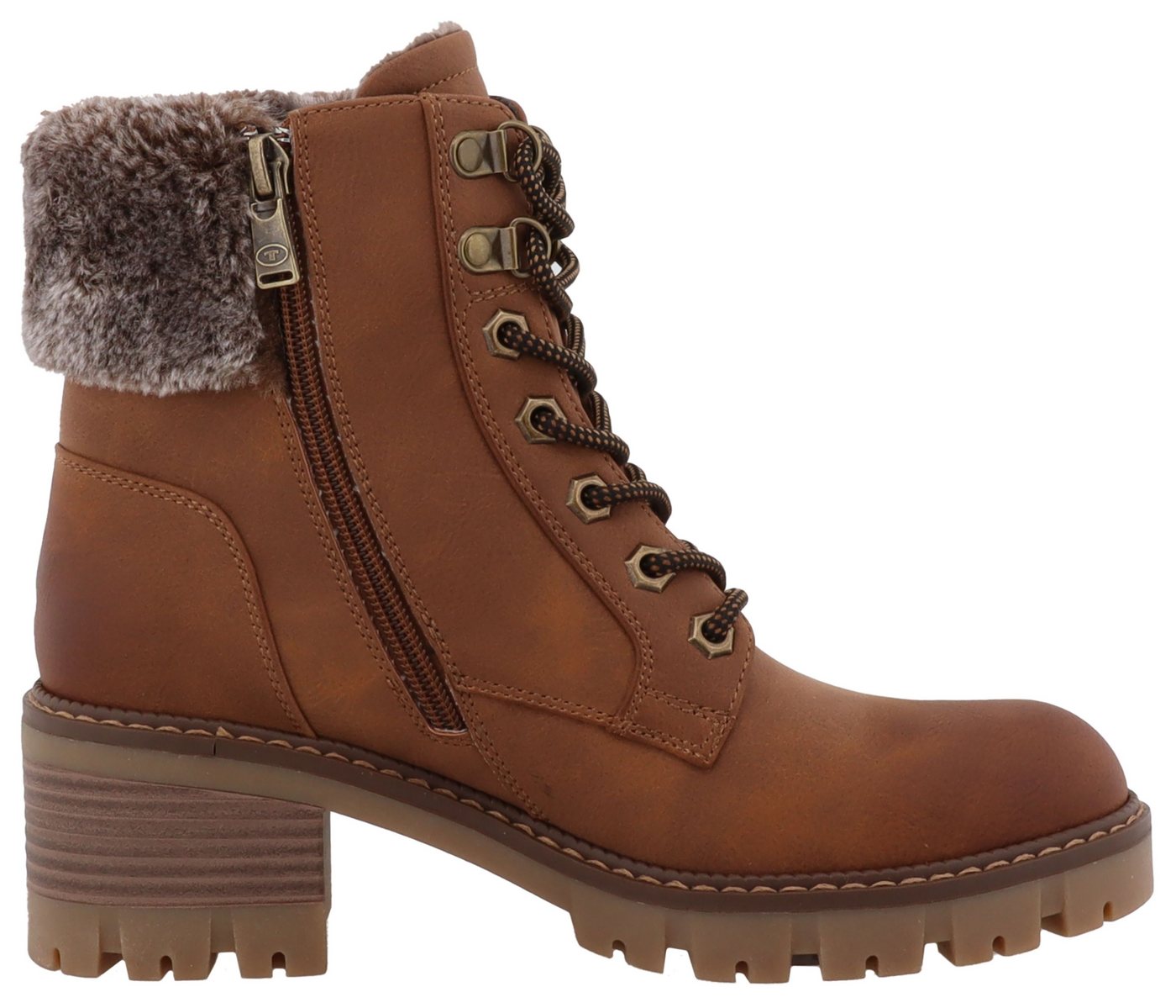 TOM TAILOR Winterstiefelette Workerboots, Plateaustiefelette mit Blockabsatz – Bild 5 von 5