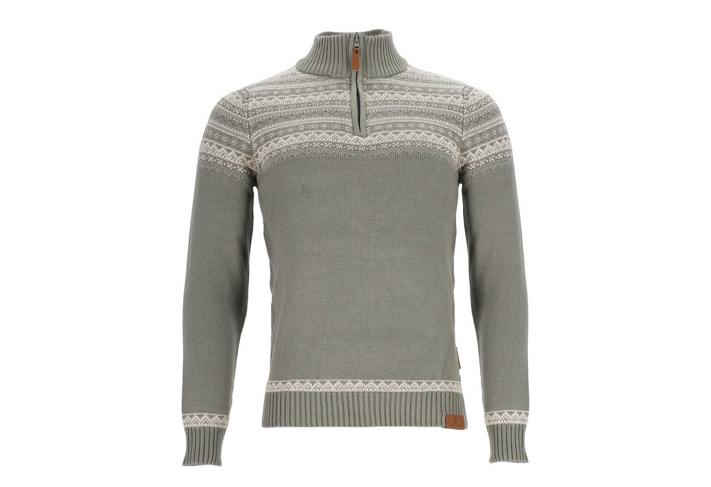 tomBrook Norwegerpullover Herren Troyer Norweger-Strick-Muster - Strickpullover Troyer-Kragen Pullover aus Baumwolle - atmungsaktiv, hautfreundlich & pflegeleic – Bild 4 von 5