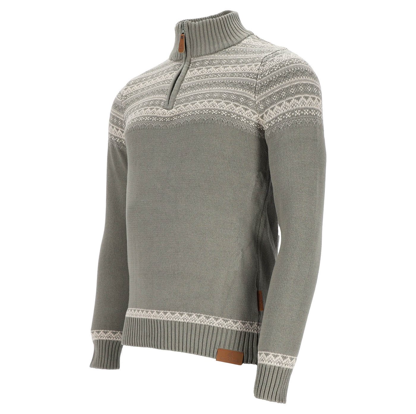 tomBrook Norwegerpullover Herren Troyer Norweger-Strick-Muster - Strickpullover Troyer-Kragen Pullover aus Baumwolle - atmungsaktiv, hautfreundlich & pflegeleic – Bild 5 von 5