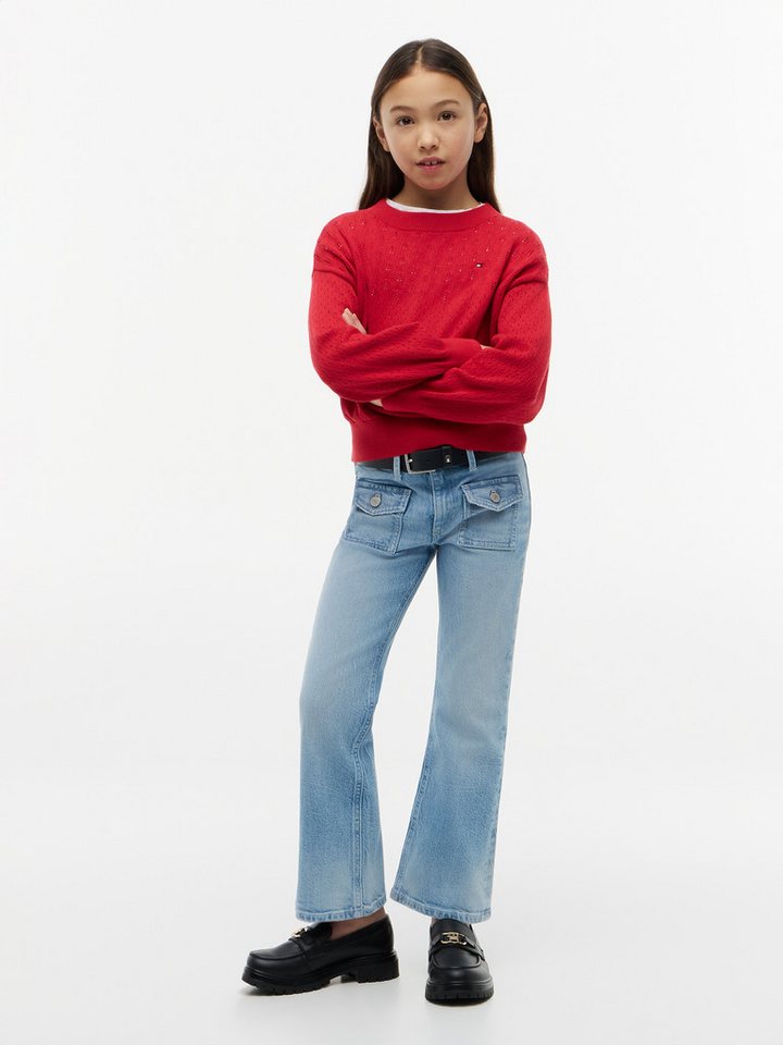 Tommy Hilfiger 5-Pocket-Jeans Flared Fit, aufgesetzte Taschen, Kinder bis 16 Jahre – Bild 2 von 5