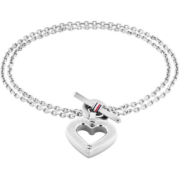Tommy Hilfiger Armkette TOGGLE HEART, mit Emaille