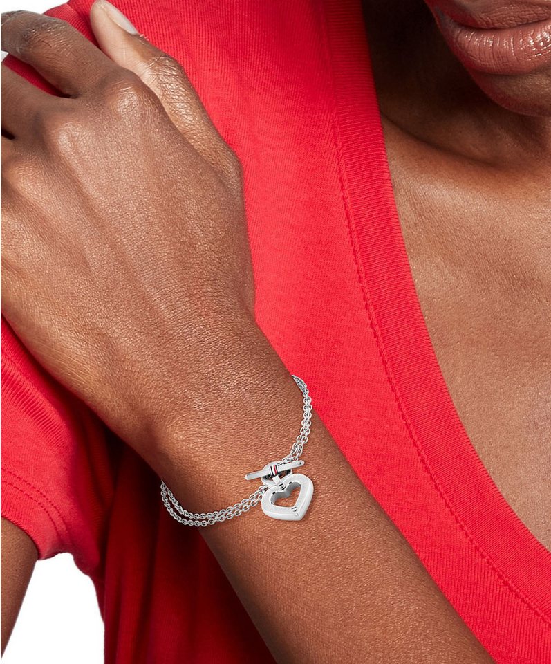 Tommy Hilfiger Armkette TOGGLE HEART, mit Emaille – Bild 2 von 2