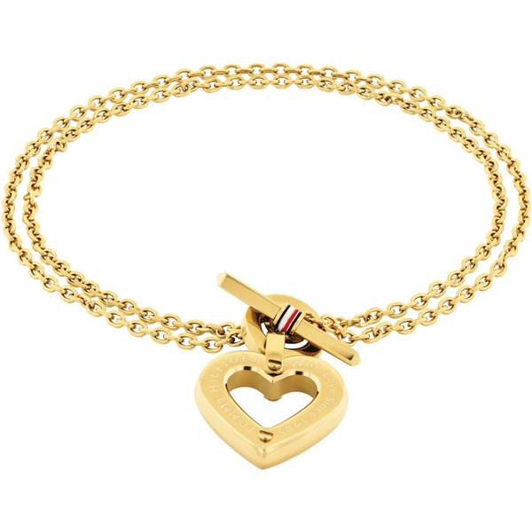 Tommy Hilfiger Armkette TOGGLE HEART, mit Emaille
