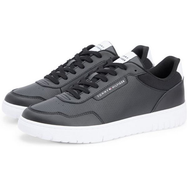 Tommy Hilfiger BASKET CORE LITE LTH Sneaker Freizeitschuh, Halbschuh, Schnürschuh mit Logo an der Schuhzuge