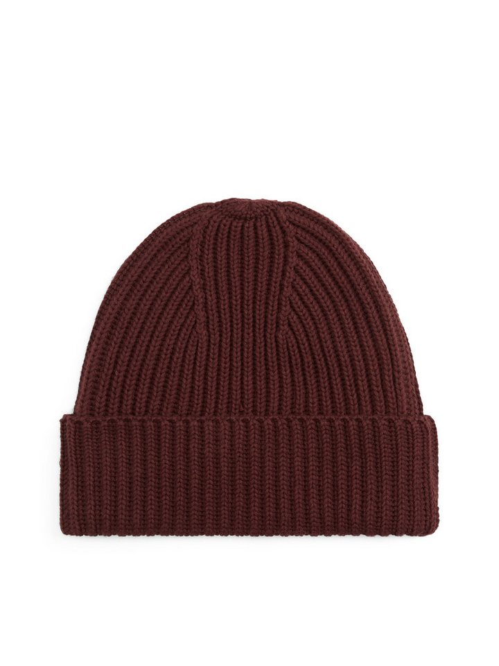 Tommy Hilfiger Beanie TH FOUNDATION Strick, mit gummiertem Logo und Wolle – Bild 3 von 4