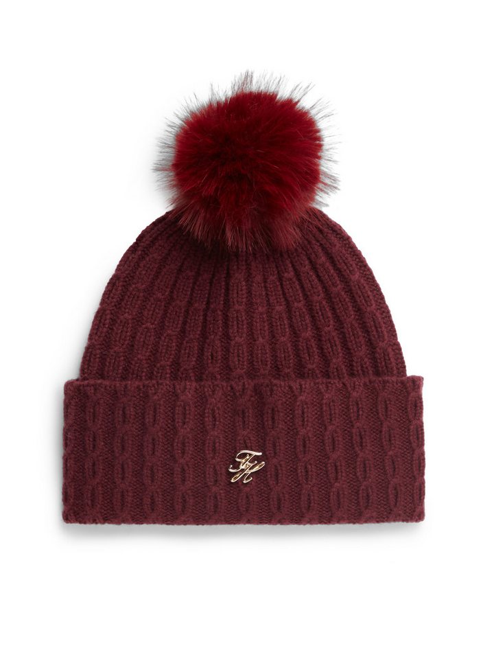 Tommy Hilfiger Beanie TH SCRIPT CABLE POM mit Kaschmiranteil – Bild 2 von 4