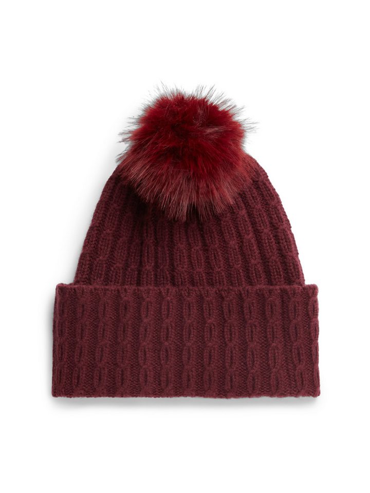 Tommy Hilfiger Beanie TH SCRIPT CABLE POM mit Kaschmiranteil – Bild 3 von 4