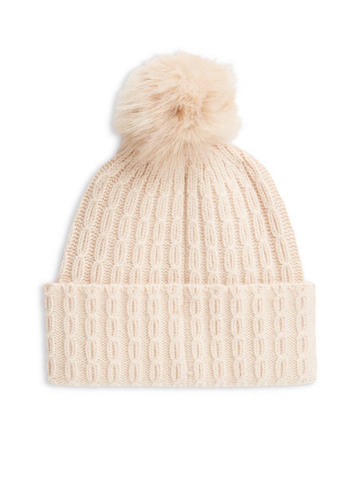Tommy Hilfiger Beanie TH SCRIPT CABLE POM mit Kaschmiranteil – Bild 3 von 4