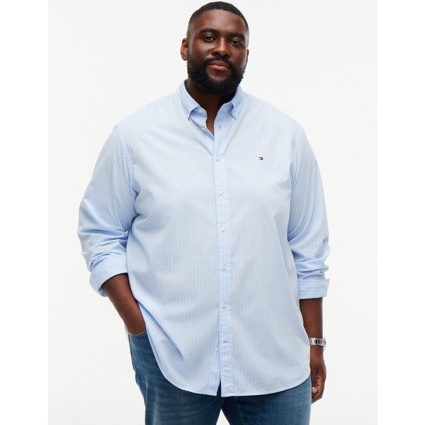 Tommy Hilfiger Big & Tall Langarmhemd BT-CORE HAIRLINE POPLIN RF mit Button-Down-Kragen, Regular Fit