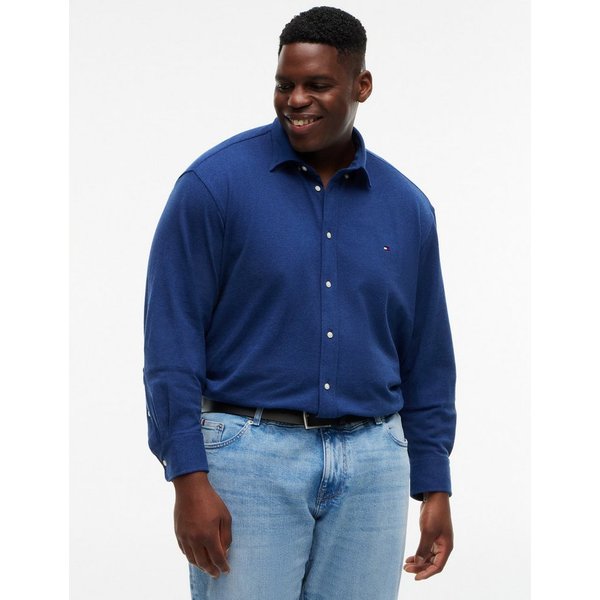 Tommy Hilfiger Big & Tall Langarmhemd BT-KNIT PIQUE FEATHERWEIGHT SLIMFIT Große Größen