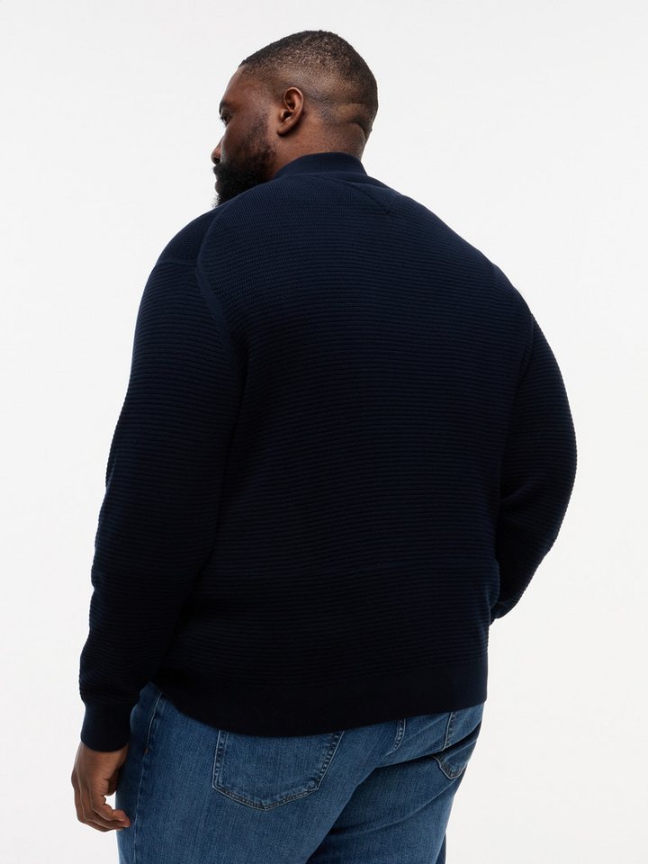 Tommy Hilfiger Big & Tall Strickpullover BT-SEASONAL STRUCTURE ZIP MOCK Große Größen – Bild 2 von 5
