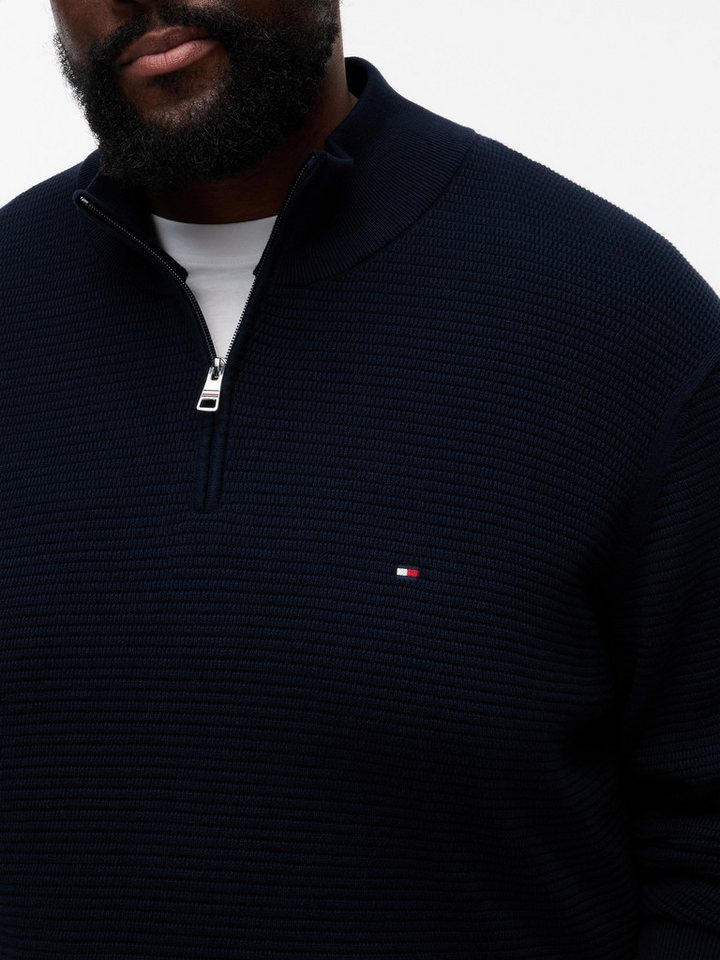 Tommy Hilfiger Big & Tall Strickpullover BT-SEASONAL STRUCTURE ZIP MOCK Große Größen – Bild 3 von 5