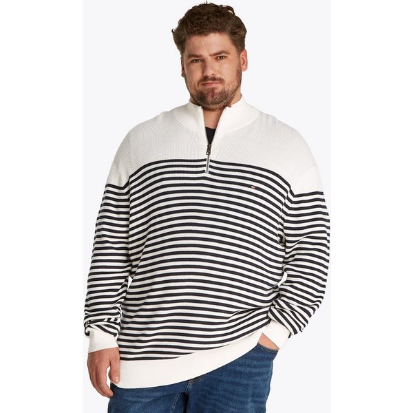 Tommy Hilfiger Big & Tall Troyer BT-RACKING STRUCTURE ZIP MOCK-B Große Größen, mit feiner Struktur