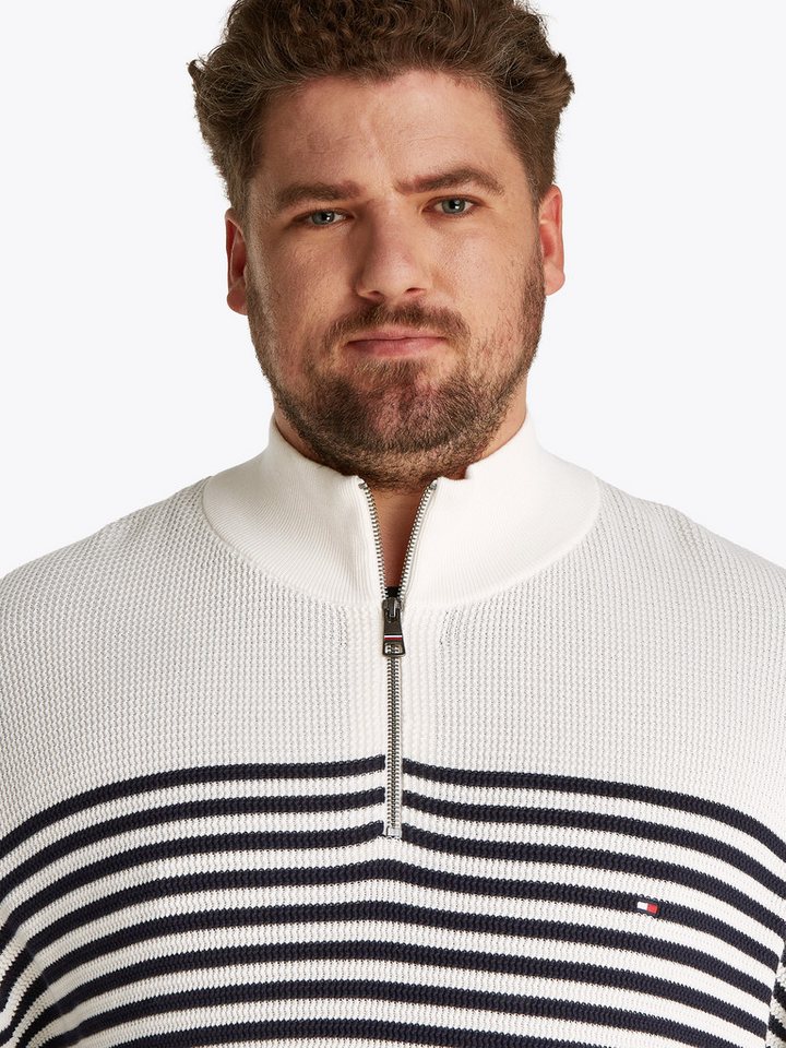 Tommy Hilfiger Big & Tall Troyer BT-RACKING STRUCTURE ZIP MOCK-B Große Größen, mit feiner Struktur – Bild 2 von 5
