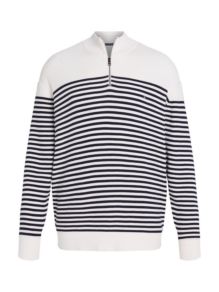 Tommy Hilfiger Big & Tall Troyer BT-RACKING STRUCTURE ZIP MOCK-B Große Größen, mit feiner Struktur – Bild 4 von 5