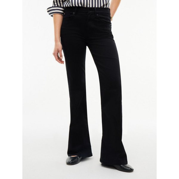 Tommy Hilfiger Bootcut-Jeans LUNA MID RISE FLARE STAY BLACK Baumwollmischung, in ausgestellter Form, mid waist