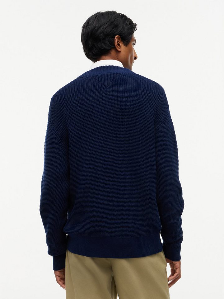 Tommy Hilfiger Cardigan WAFFLE STRUCTURE mit modischer Struktur und aufgesetzte Taschen – Bild 3 von 5