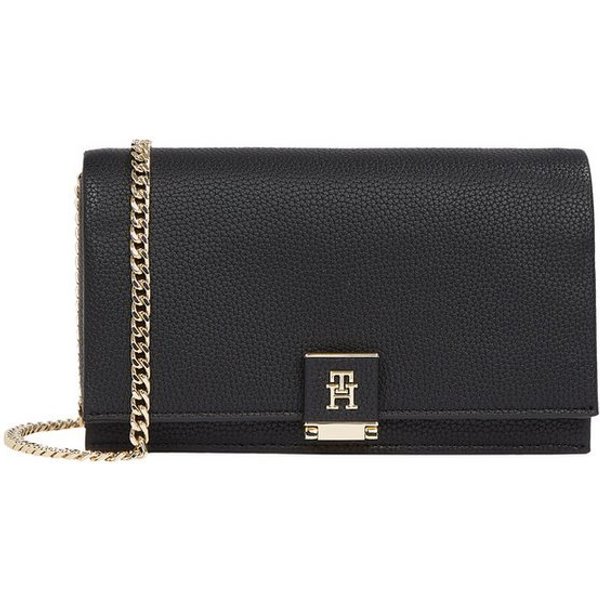 Tommy Hilfiger Clutch TH HER FLAP W/CHAIN, Damen Umhängetasche, Mini-Bag, Cross-Body Bag mit Umhängekettchen