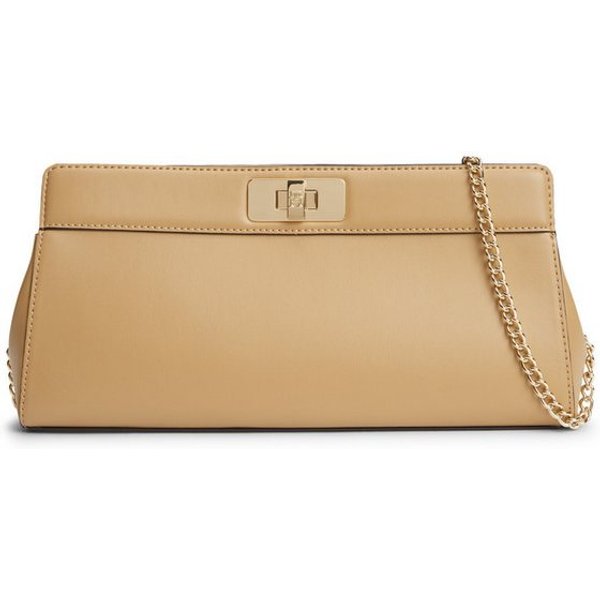 Tommy Hilfiger Clutch TH MODERN CLUTCH, Damen Umhängetasche, Handtasche mit goldfarberem Umhängeriemen