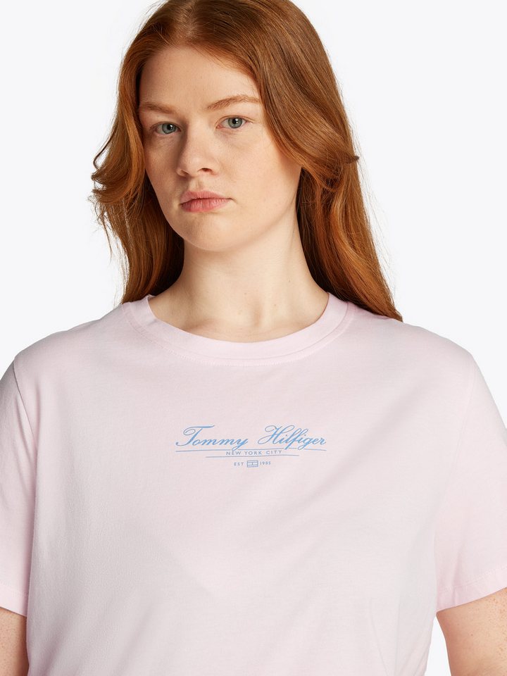 Tommy Hilfiger Curve Rundhalsshirt CRV REG SCRIPT C-NK TEE SS in Großen Größen, Logoschriftzug – Bild 2 von 5