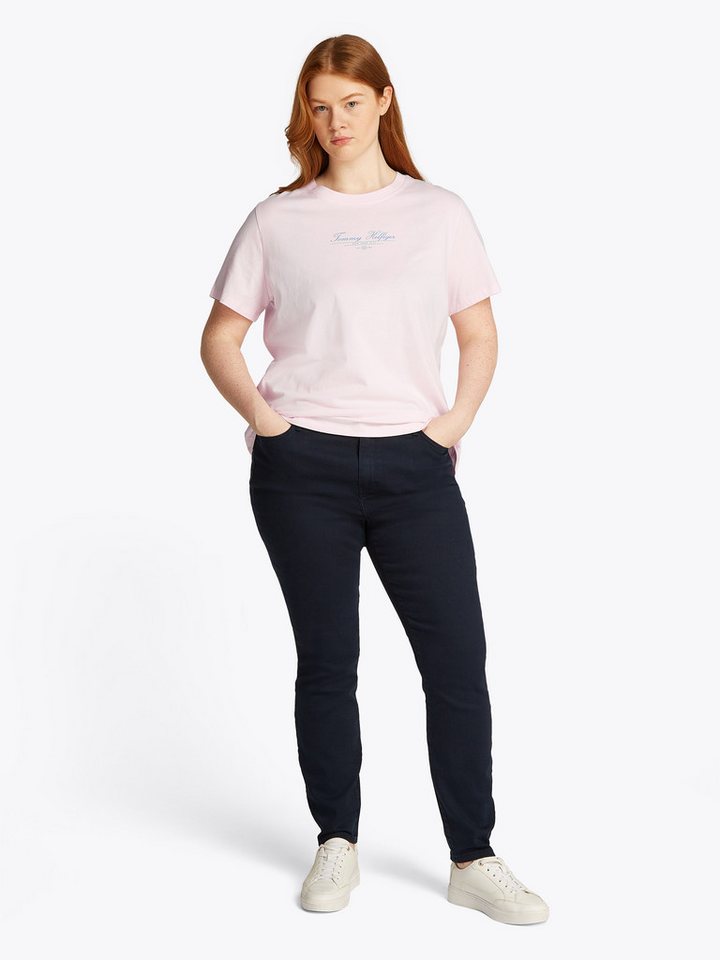Tommy Hilfiger Curve Rundhalsshirt CRV REG SCRIPT C-NK TEE SS in Großen Größen, Logoschriftzug – Bild 3 von 5