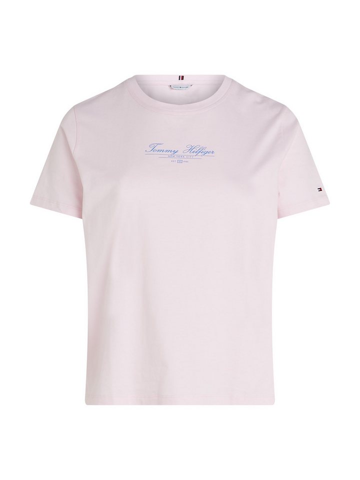 Tommy Hilfiger Curve Rundhalsshirt CRV REG SCRIPT C-NK TEE SS in Großen Größen, Logoschriftzug – Bild 4 von 5