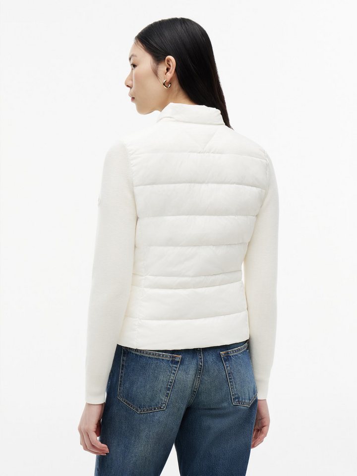 Tommy Hilfiger Daunenjacke LW DOWN KNIT MIX JACKET Stehkragen, Materialmix mit Steppqualität – Bild 2 von 5