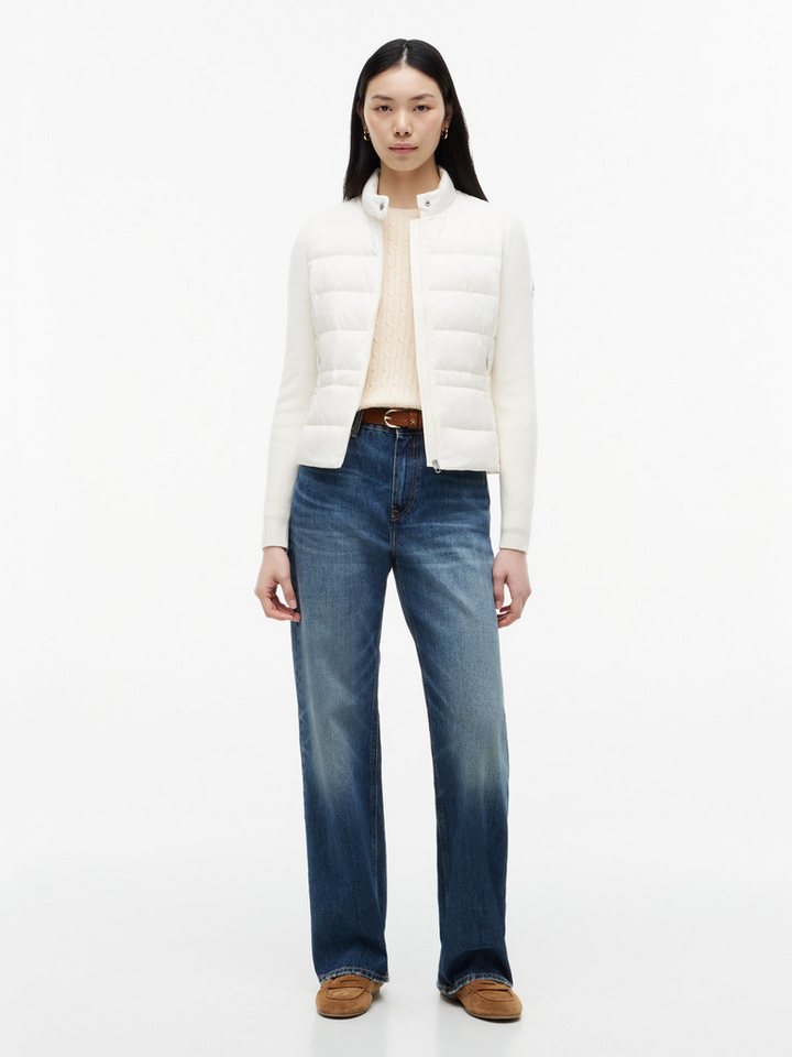 Tommy Hilfiger Daunenjacke LW DOWN KNIT MIX JACKET Stehkragen, Materialmix mit Steppqualität – Bild 4 von 5