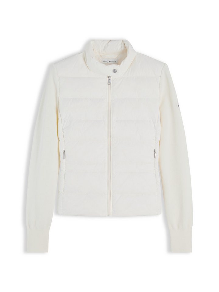 Tommy Hilfiger Daunenjacke LW DOWN KNIT MIX JACKET Stehkragen, Materialmix mit Steppqualität – Bild 5 von 5