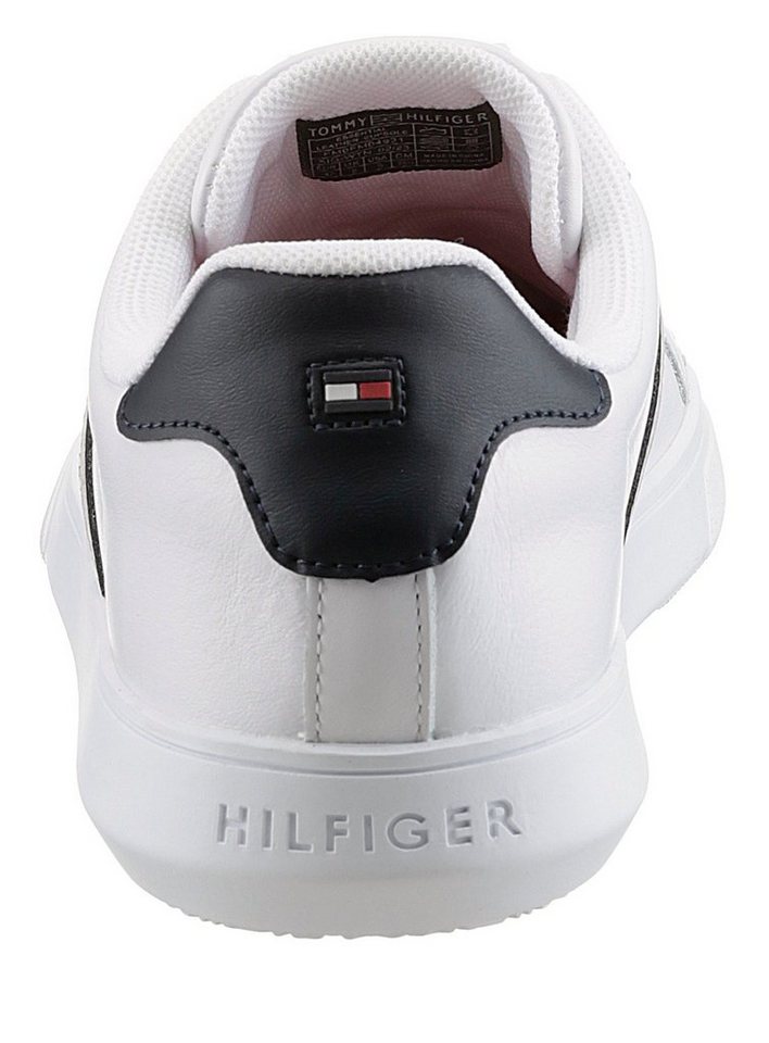 Tommy Hilfiger ESSENTIAL LEATHER CUPSOLE Sneaker, Freizeitschuh, Halbschuh, Schnürschuh mit typischen Streifen – Bild 2 von 5