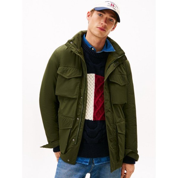 Tommy Hilfiger Fieldjacket LW PACKABLE im Kragen verstaubare Kapuze, normale Passform