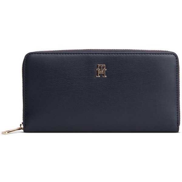 Tommy Hilfiger Geldbörse TH ICON LRG ZA, Damen Geldbeutel, Portemonnaie mit edlem TH-Logoelement