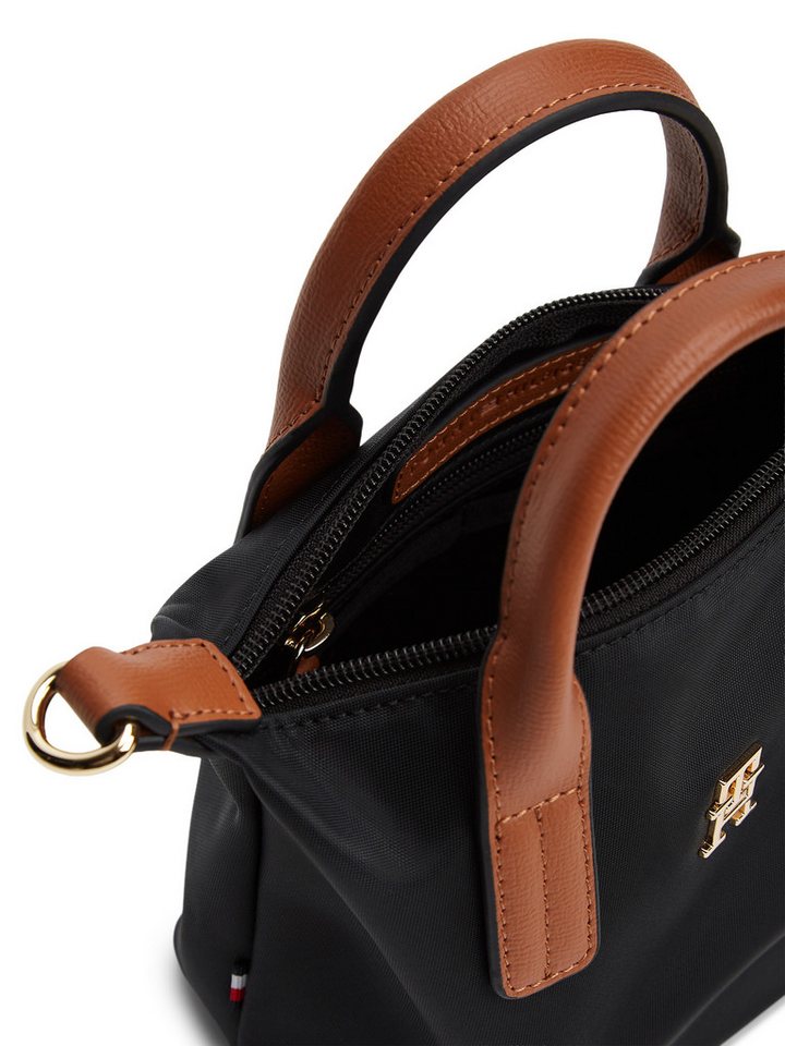 Tommy Hilfiger Handtasche POPETTE MICRO TOTE, Damen Umhängetasche, Schultertasche im Kontrastlook – Bild 5 von 5