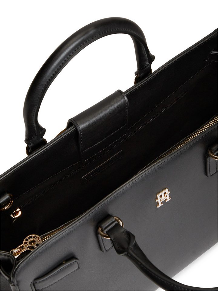 Tommy Hilfiger Handtasche TH JOY SATCHEL, Damen Schultertasche, Umhängetasche mit TH-Logo – Bild 4 von 5