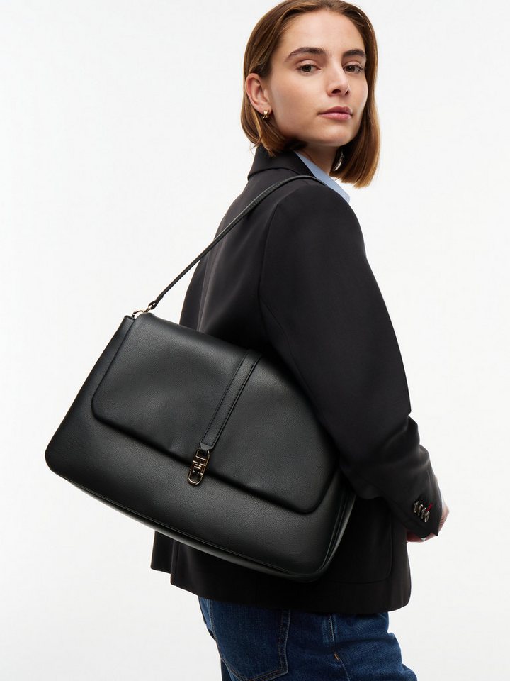 Tommy Hilfiger Handtasche TH LIBRE SATCHEL, Damen Schultertasche, Umhängetasche mit TH-Magnetverschluss – Bild 2 von 5
