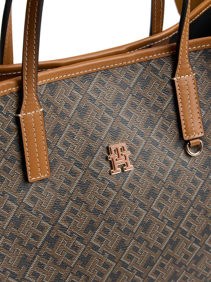 Tommy Hilfiger Handtasche TH MONOPLAY SATCHEL, Damen Umhängetasche, Schultertasche mit Allover-TH-Logoprint – Bild 4 von 5