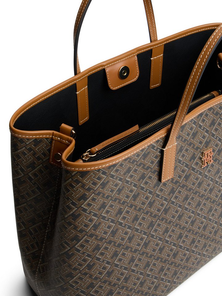 Tommy Hilfiger Handtasche TH MONOPLAY SATCHEL, Damen Umhängetasche, Schultertasche mit Allover-TH-Logoprint – Bild 5 von 5