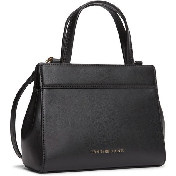 Tommy Hilfiger Henkeltasche TH MODERN MINI SATCHEL, Damen Handtasche, Umhängetasche Schultertasche mit Piping