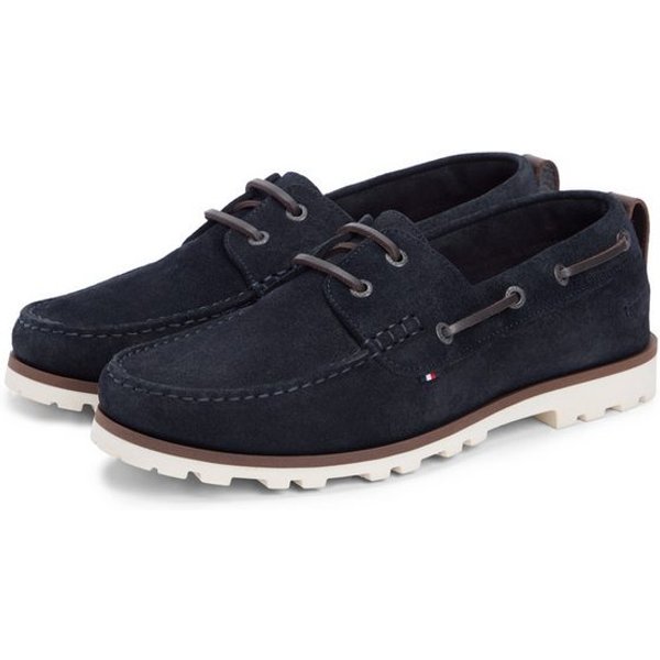 Tommy Hilfiger HILIFGER LIGHT SDE BOAT SHOE Bootsschuh Schnürschuh, Halbschuh mit Durchzügen und Ösen